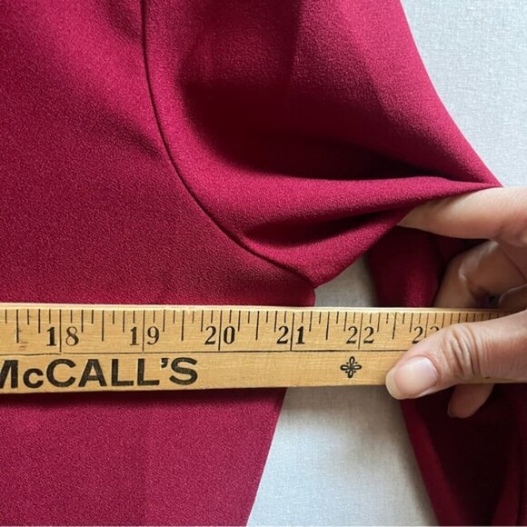 NWT H by Halston v neck long sleeve red dress Sz XL - Picture 11 of 12